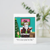 Funny Christmas Spaß Postcard Feiertagspostkarte (Stehend Vorderseite)