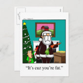 Funny Christmas Spaß Postcard Feiertagspostkarte (Vorne/Hinten)