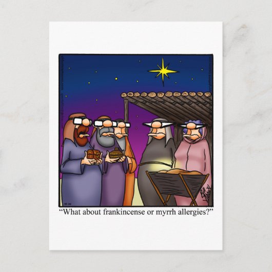 Funny Christmas Spaß Postcard Feiertagspostkarte (Vorderseite)