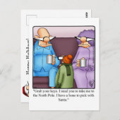 Funny Christmas Spaß Postcard Postkarte (Vorne/Hinten)