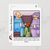Funny Christmas Spaß Postcard Postkarte (Vorne/Hinten)