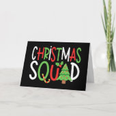 Funny Christmas Squad Familienurlaub Karte (Vorderseite)