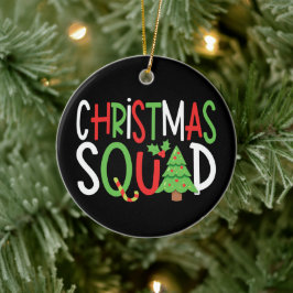 Funny Christmas Squad Familienurlaub Keramik Ornament