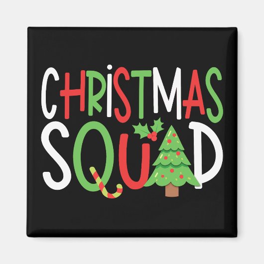 Funny Christmas Squad Familienurlaub Magnet (Vorne)