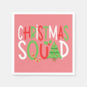 Funny Christmas Squad Familienurlaub Serviette (Vorderseite)