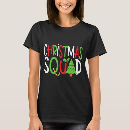 Funny Christmas Squad Family Holiday T Shirt (Vorderseite)