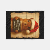 Funny Christmas Squirrel - Cute Squirrel Santa Hat Fleecedecke (Vorderseite (Horizontal))