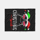 Funny Christmas Srits Gles Of Wine Party Xmas Paja Fleecedecke (Vorderseite (Horizontal))