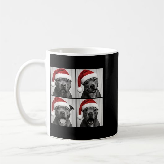 Funny Christmas Staffordshire Bull Terrier Santa P Kaffeetasse (Links)