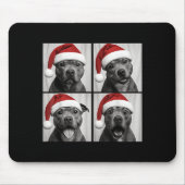 Funny Christmas Staffordshire Bull Terrier Santa P Mousepad (Vorne)