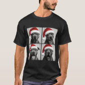 Funny Christmas Staffordshire Bull Terrier Santa P T-Shirt (Vorderseite)