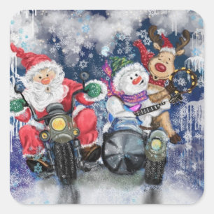 Funny Christmas Sticker mit Happy Best Friends