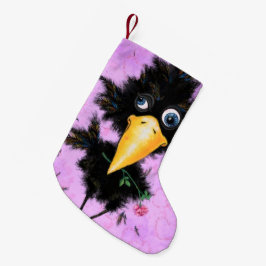 Funny Christmas Strumpf Crow mit Rose Gentleman Kleiner Weihnachtsstrumpf
