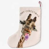 Funny Christmas Strumpf Playful Giraffe - Lächeln Kleiner Weihnachtsstrumpf (Rückseite)