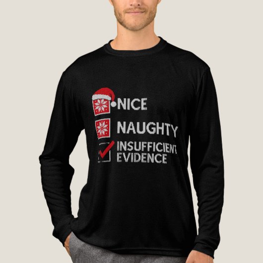 Funny Christmas Sweater – Naughty/Nice/ Tri-Blend Shirt (Vorderseite)