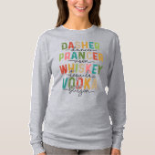 Funny Christmas Sweatshirt Dasher Prancer Blitzen T-Shirt (Vorderseite)