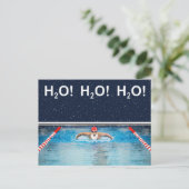 Funny Christmas swimmer Postkarte (Stehend Vorderseite)