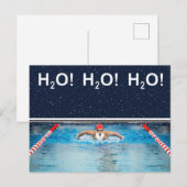 Funny Christmas swimmer Postkarte (Vorne/Hinten)