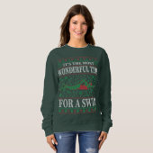 FUNNY CHRISTMAS SWIMMINGQUOTEN HÄUFIG SWEATER SWEATSHIRT (Vorne ganz)