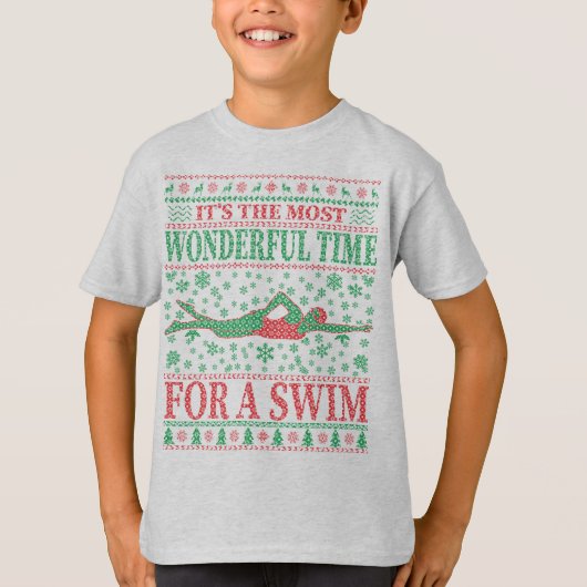 FUNNY CHRISTMAS SWIMMINGQUOTEN HÄUFIG SWEATER T-Shirt (Vorderseite)