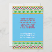 Funny Christmas Swole Santa Weightlifter Gym Party Einladung (Rückseite)