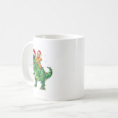 Funny Christmas T Rex Dinosaur Gingerbread Lights  Kaffeetasse (Vorderseite Links)