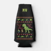 Funny Christmas T Rex Dinosaur Pun Spaß Imitate St Flaschenkühler (Vorderseite)