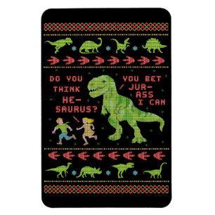Funny Christmas T Rex Dinosaur Pun Spaß Imitate St Magnet