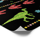 Funny Christmas T Rex Dinosaur Pun Spaß Imitate St Poster (Ecke)