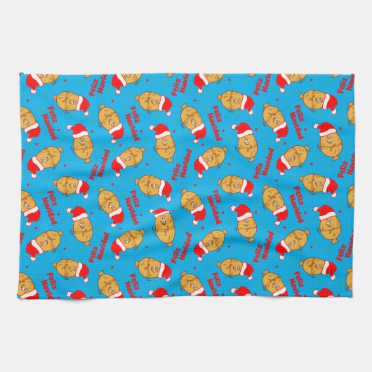 Funny Christmas Tamales Pattern Geschirrtuch (Horizontal)