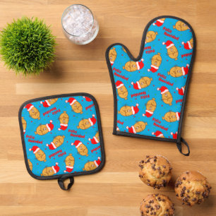 Funny Christmas Tamales Pattern Ofenhandschuh & Topflappen-Set