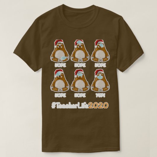 Funny Christmas Teacher Life 2020 T-Shirt (Design vorne)