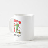 Funny Christmas Teacher Santa I Survived 67 Days O Kaffeetasse (Vorderseite Links)