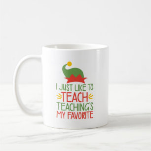 Funny Christmas Teacher Sprichwort Lehrerin Elf Kaffeetasse