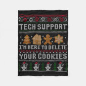 Funny Christmas Tech Suprt Computer T Shirt Fleecedecke (Vorderseite)
