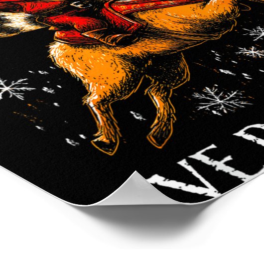 Funny Christmas Tee Sorry Santa Xmas Kids Boys Gir Poster (Ecke)