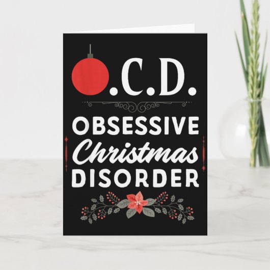 Funny Christmas Tees &amp; Tm. Obsessive Christmas Karte (Vorderseite)