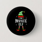 Funny Christmas The Dramatic Elf Family Matching X Button (Vorderseite)