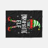 Funny Christmas The Dramatic Elf Family Matching X Fleecedecke (Vorderseite (Horizontal))