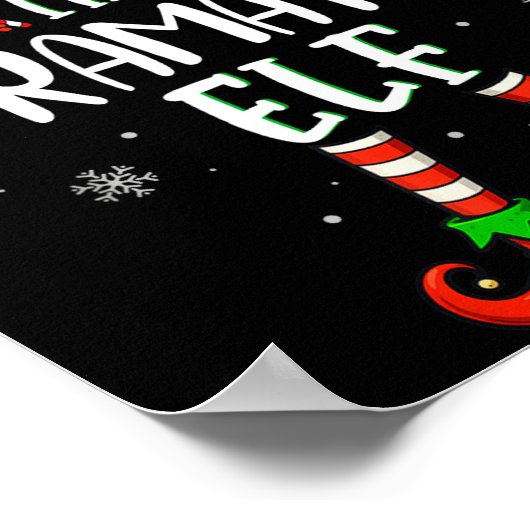 Funny Christmas The Dramatic Elf Family Matching X Poster (Ecke)