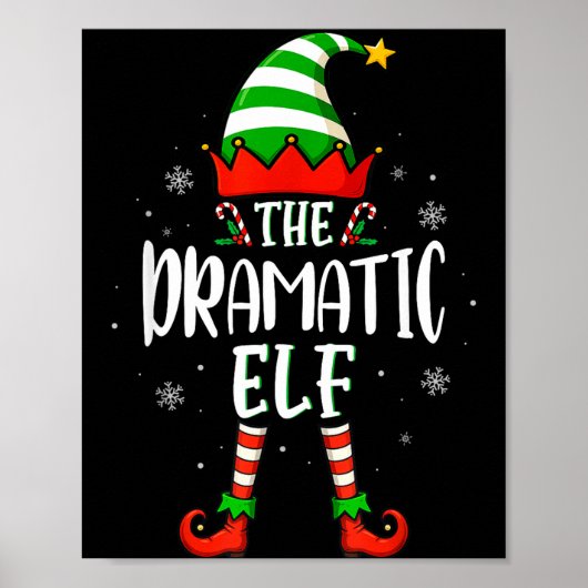 Funny Christmas The Dramatic Elf Family Matching X Poster (Vorne)