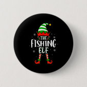 Funny Christmas The Fishing Elf Family Matching Xm Button (Vorderseite)