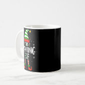 Funny Christmas The Fishing Elf Family Matching Xm Kaffeetasse (Vorderseite Links)