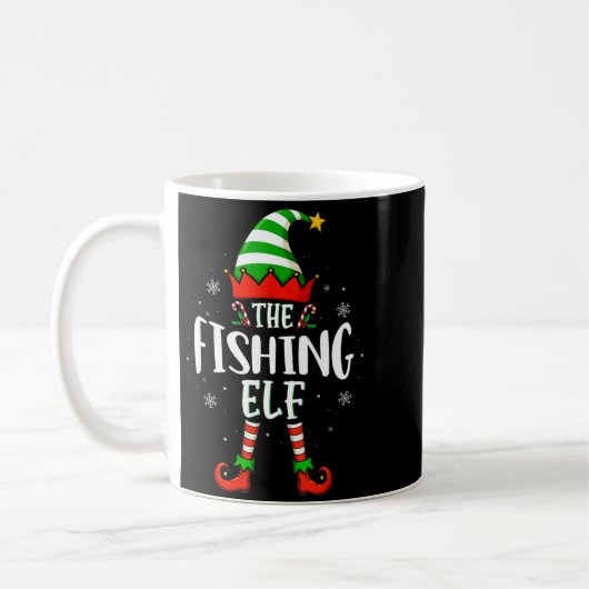 Funny Christmas The Fishing Elf Family Matching Xm Kaffeetasse (Links)
