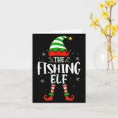 Funny Christmas The Fishing Elf Family Matching Xm Karte (Gelbe Blume)