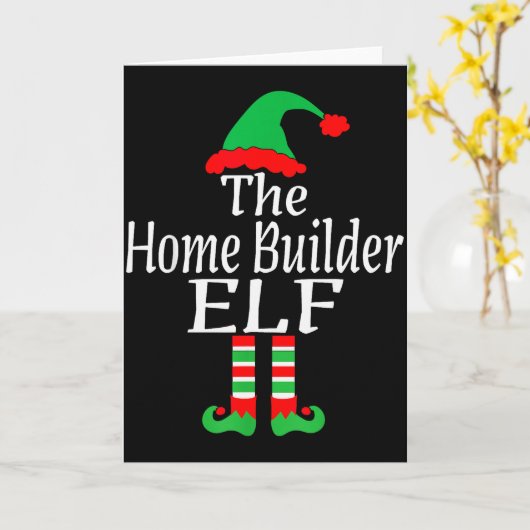 Funny Christmas The Home Builder Elf Developer Arc Karte (Gelbe Blume)