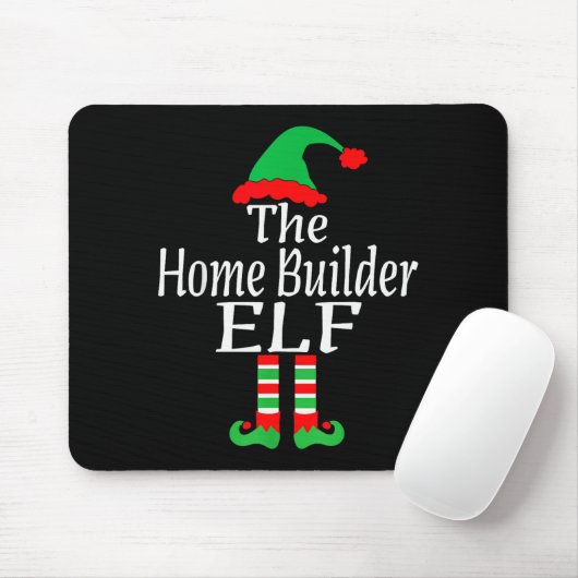 Funny Christmas The Home Builder Elf Developer Arc Mousepad (Mit Mouse)