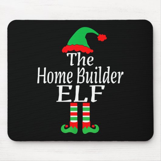Funny Christmas The Home Builder Elf Developer Arc Mousepad (Vorne)