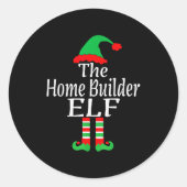 Funny Christmas The Home Builder Elf Developer Arc Runder Aufkleber (Vorderseite)