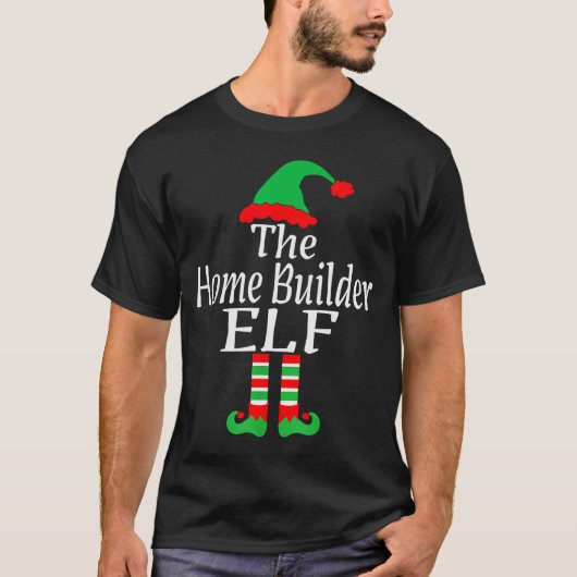 Funny Christmas The Home Builder Elf Developer Arc T-Shirt (Vorderseite)